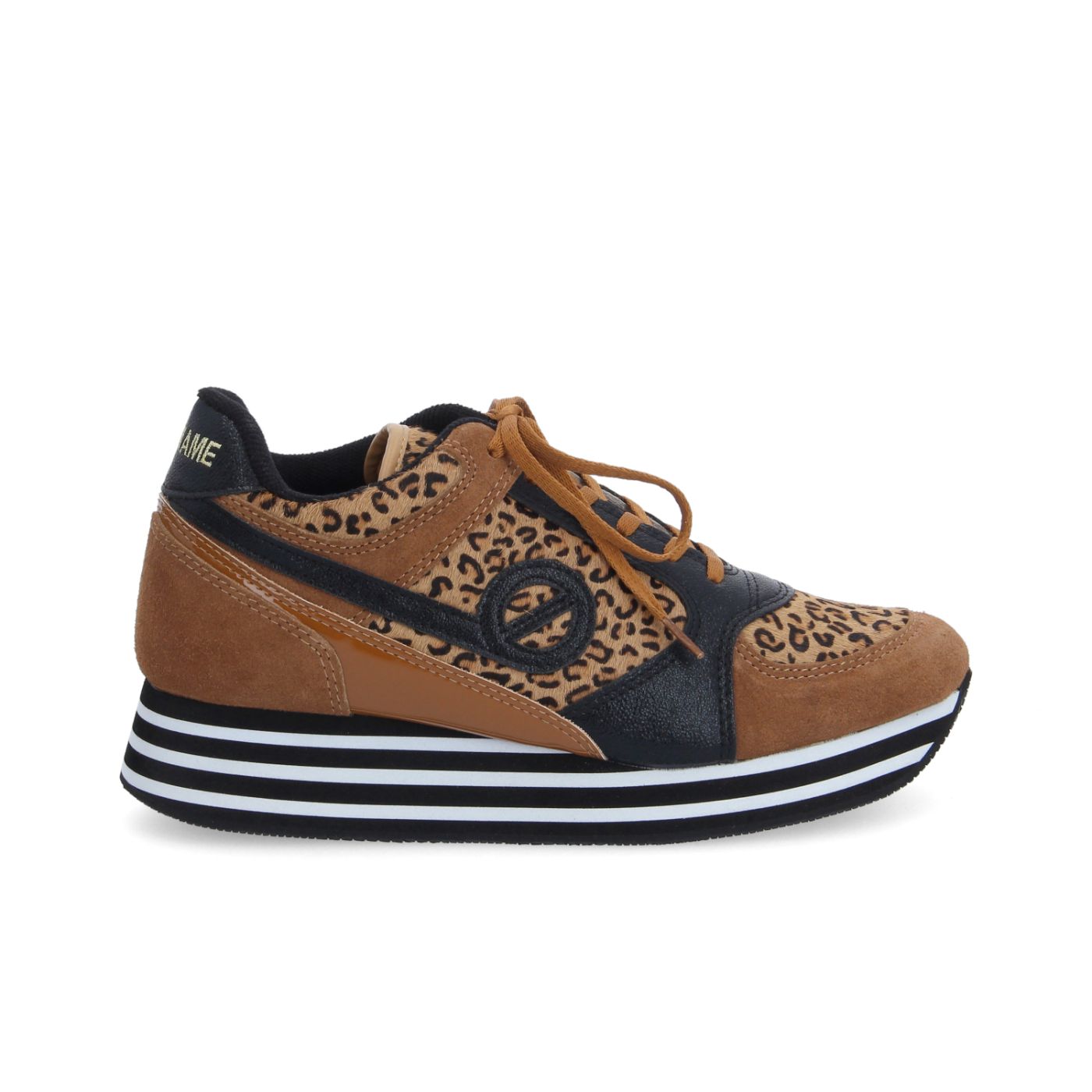 PARKO JOGGER W - P.LEO/SDE/METAL - MARRON/LEOPARD/NOIR